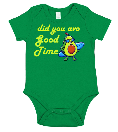 funny avocado design Short Sleeve Baby One-Piece