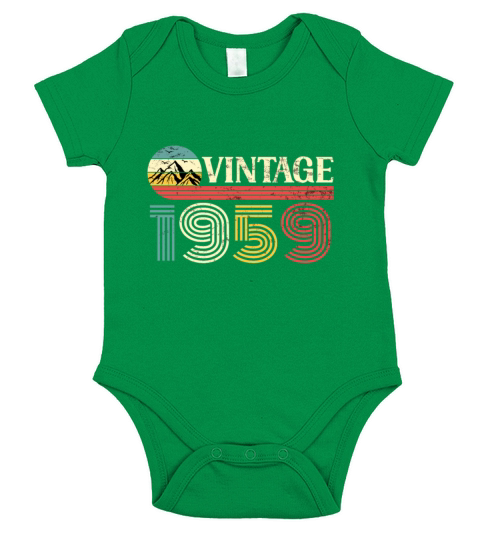 Funny Birthday Born in 1959 Limited Edition Short Sleeve Baby One-Piece