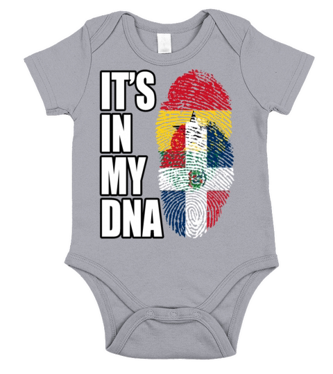 Ghanaian And Dominican Mix Heritage DNA Flag Short Sleeve Baby One-Piece