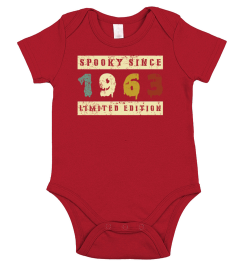 Halloween Spooky Since 1963 Retro Birth Year Short Sleeve Baby One-Piece
