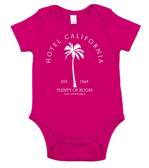 Hotel California modern vintage Short Sleeve Baby One-Piece
