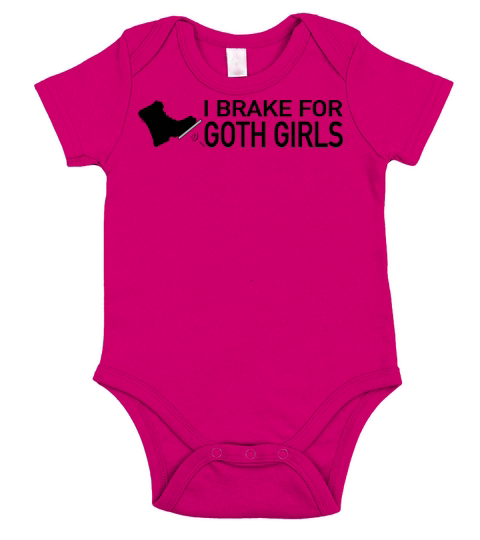 I Brake For Goth Girls Short Sleeve Baby One-Piece