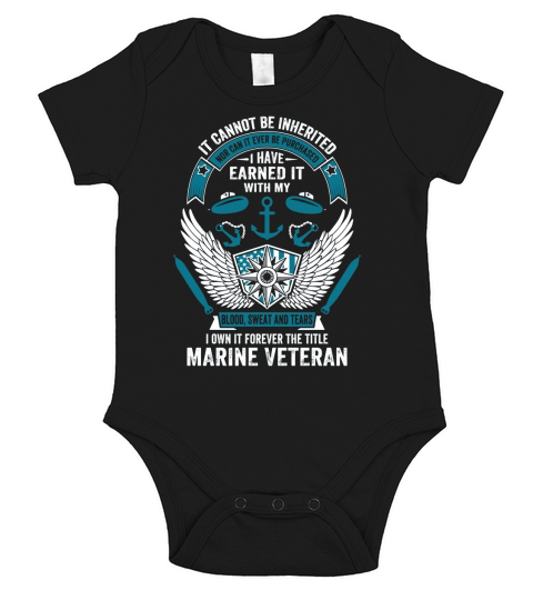 I Own It Forever The Title Marine Veteran Short Sleeve Baby One-Piece