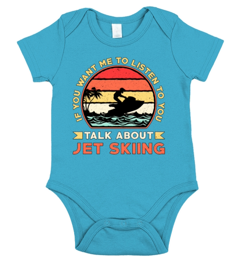 Jet Ski Talk About Jet Skiing Water Sports Jetski Short Sleeve Baby One-Piece