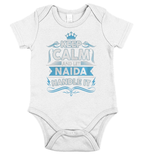 Keep calm NAIDA, NAIDA tshirt Short Sleeve Baby One-Piece