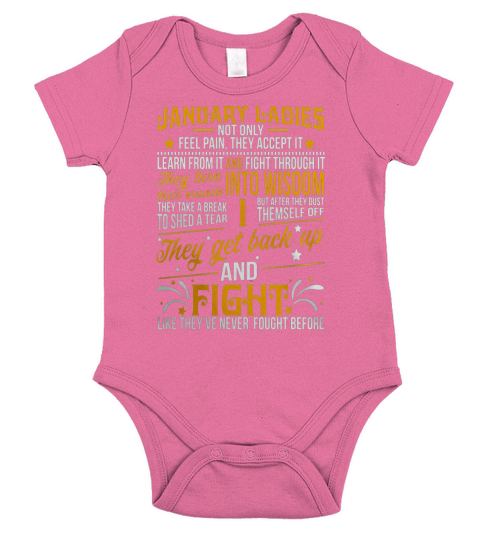 Ladies are born in January T-shirt Capricorn Pride Short Sleeve Baby One-Piece