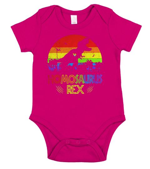 Lgbt t rex homosaurus rex vintage Short Sleeve Baby One-Piece