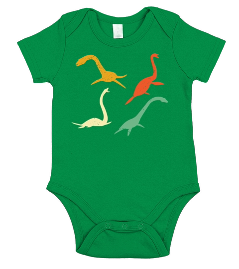 Loch Ness Monster Shirt - Nessie Shirt - Vintage Short Sleeve Baby One-Piece
