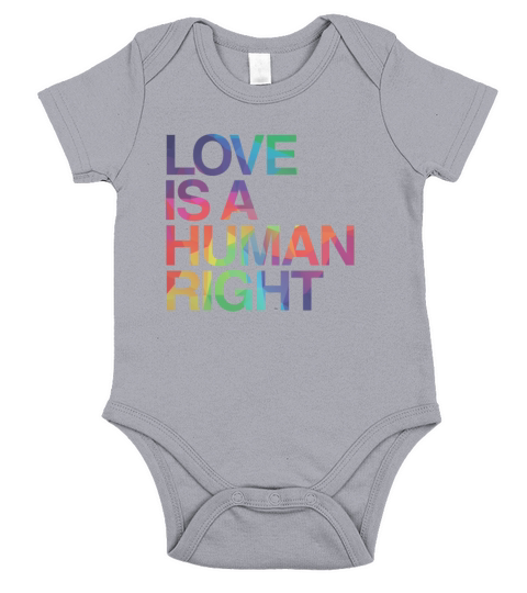 Love is Human Right LGBT Gay Pride Short Sleeve Baby One-Piece