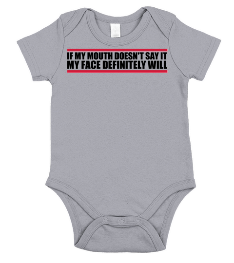 my face definitely will Short Sleeve Baby One-Piece