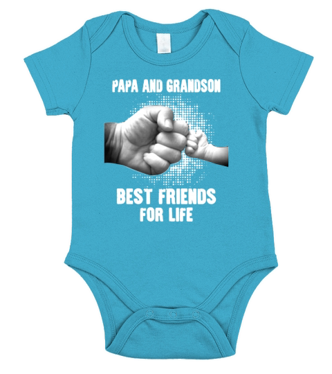 Papa and Grandson Best Friends For Life Shirt Short Sleeve Baby One-Piece
