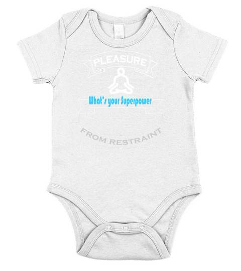 Pleasure From Restraint Nonviolence Superpower Tee Short Sleeve Baby One-Piece