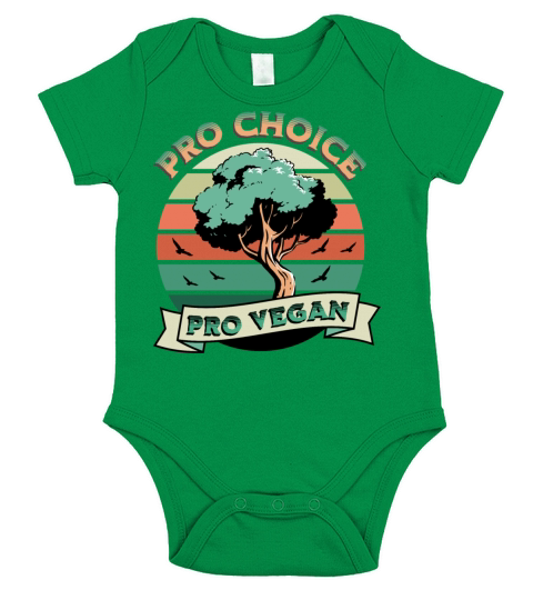 Pro Choice Pro vegan vintage sunset tree Short Sleeve Baby One-Piece