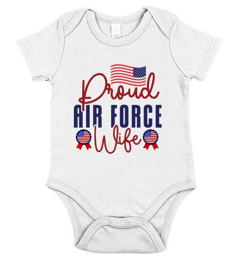 Proud Air Force Wife Happy Veteran Day Short Sleeve Baby One-Piece