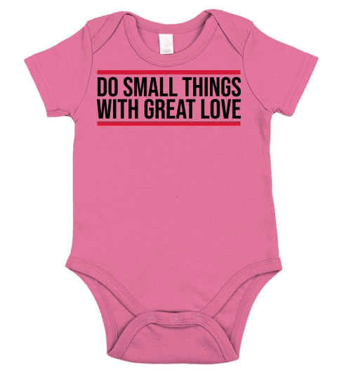 Quote do small things Short Sleeve Baby One-Piece