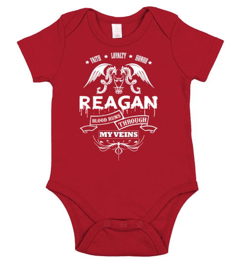 REAGAN BLOOD RUNS THROUGH MY VEINS - TSHIRT for REAGAN Short Sleeve Baby One-Piece