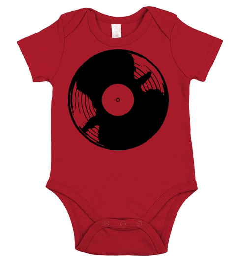 record vinyl music design Short Sleeve Baby One-Piece