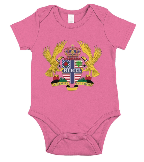 Reigel Family Crest For American People - Reigel Family T-Shirt, Hoodie, Sweatshirt Short Sleeve Baby One-Piece