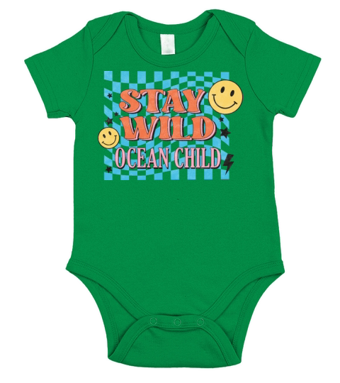 Retro Summer Sublimation Short Sleeve Baby One-Piece