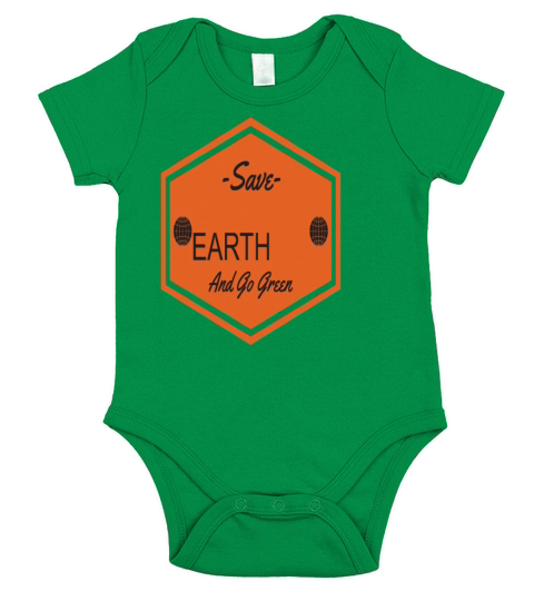 Save Earth And Go Green Earth Protection Support Short Sleeve Baby One-Piece