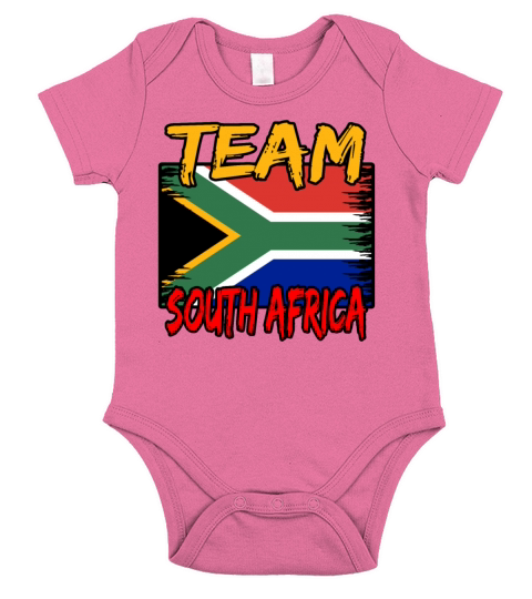 South Africa Flag Vintage Short Sleeve Baby One-Piece