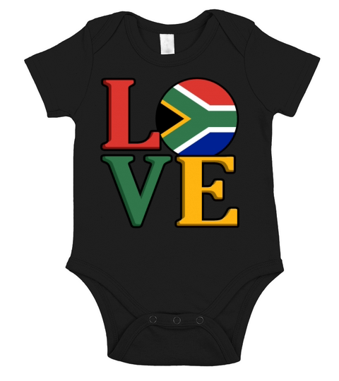 South Africa Flag Vintage Short Sleeve Baby One-Piece
