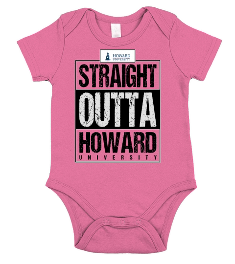 Straight Outta Howard University Funny Gift Short Sleeve Baby One-Piece
