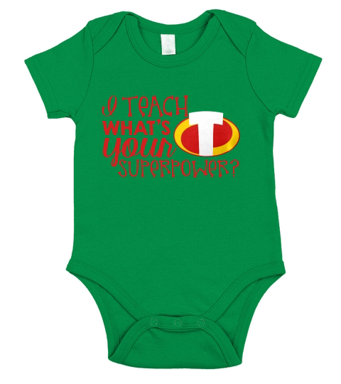 Superpower   Teachers Tshirts Short Sleeve Baby One-Piece