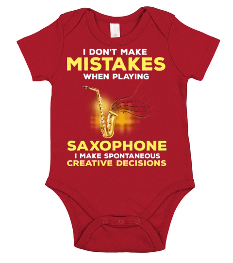 Tenor Saxophone Music LoversFunny Quote Sax Player Short Sleeve Baby One-Piece