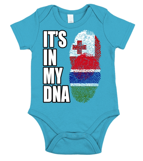 Tongan And Gambian Mix Heritage DNA Flag Short Sleeve Baby One-Piece