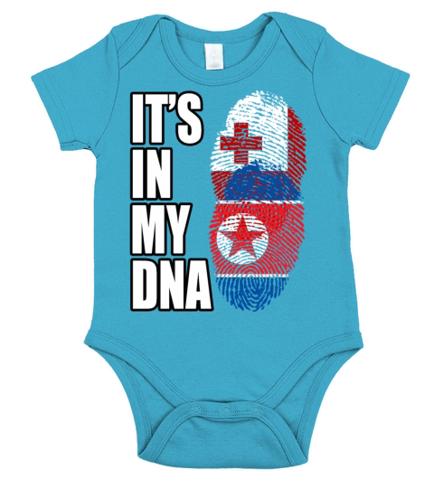 Tongan And North Korean Mix Heritage DNA Flag Short Sleeve Baby One-Piece