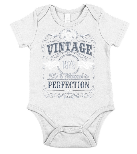 Vinage 1979 birthday year of birth 1979 gift Short Sleeve Baby One-Piece