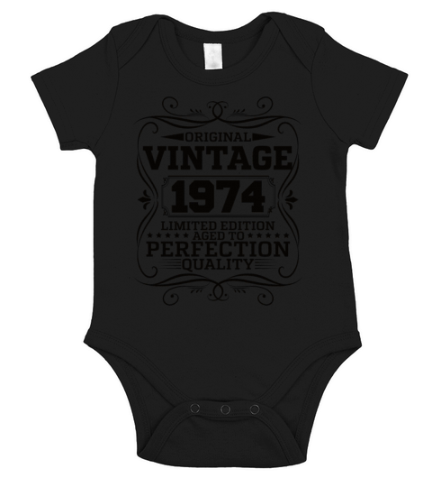Vintage 1974 Original Limited Edition Short Sleeve Baby One-Piece