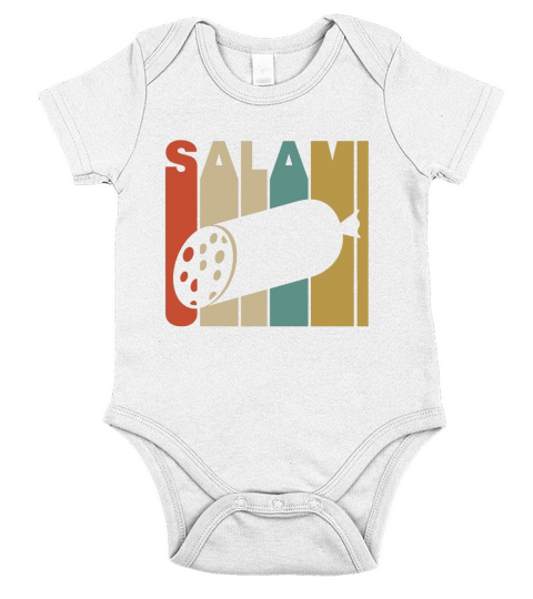 Vintage Style Salami Silhouette T-Shirt Short Sleeve Baby One-Piece