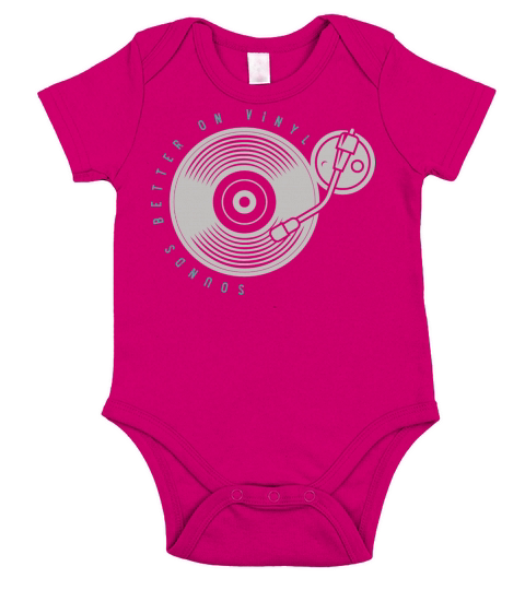 Vinyl DJ Music Record Men Vintage Vinyl Sound Short Sleeve Baby One-Piece