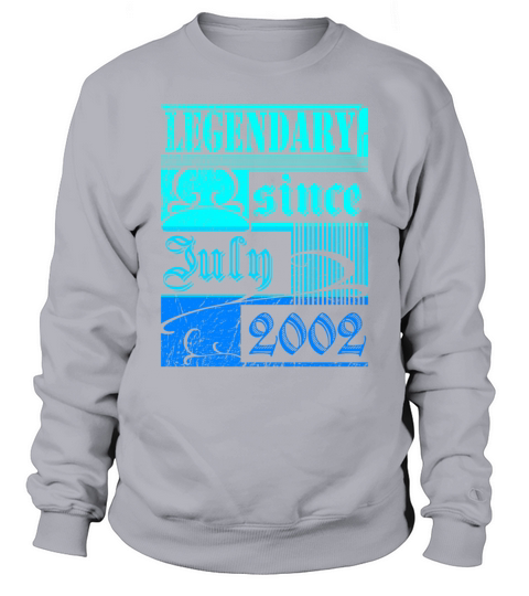 20th Birthday Legendary since July 2002 Vintage Sweatshirt Unisex