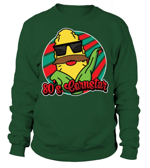 80s Cornstar Eigthies Funny Mustache Corn Sweatshirt Unisex
