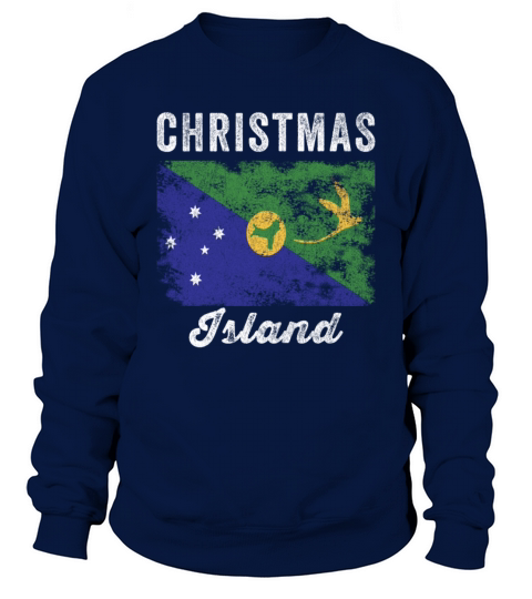 Christmas Island Flag Distressed Sweatshirt Unisex