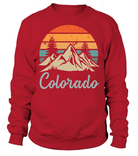 Colorado Retro Vintage Mountain Sunset Outdoors Wi Sweatshirt Unisex