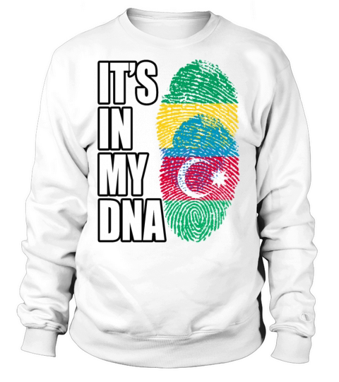 Gambian And Azerbaijani Mix Heritage DNA Flag Sweatshirt Unisex