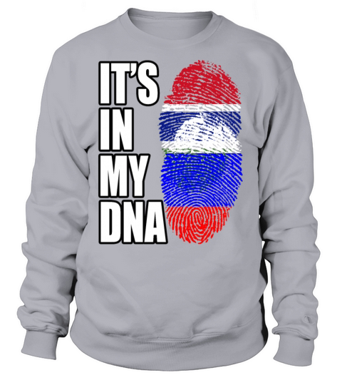 Gambian And Russian Mix Heritage DNA Flag Sweatshirt Unisex