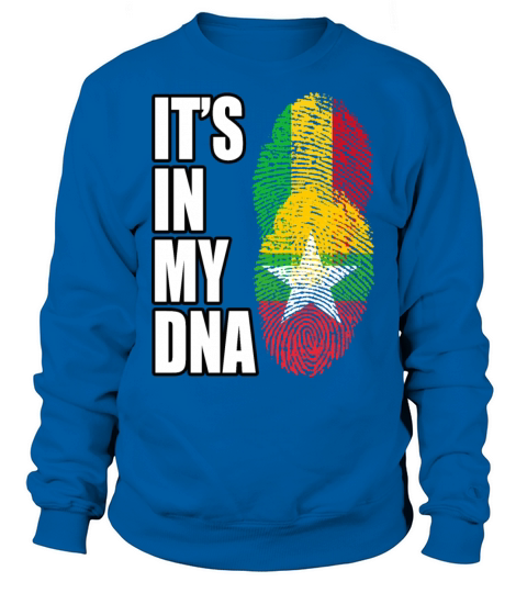 Malian And Burmese Mix Heritage DNA Flag Sweatshirt Unisex