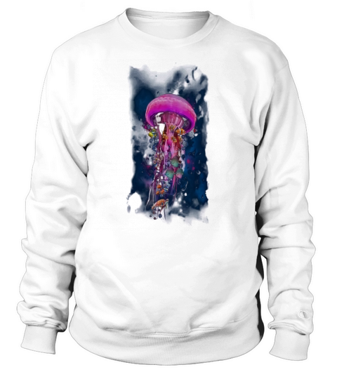 Pink electric jellyfish world Sweatshirt Unisex