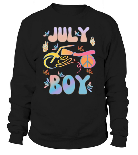 Retro July Boy Vintage Design Sweatshirt Unisex