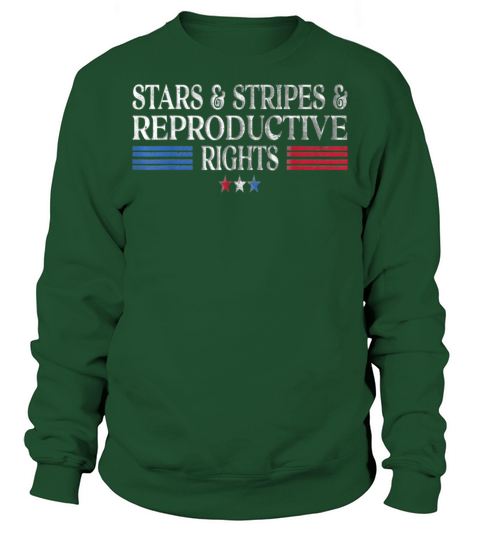 Stars Stripes Reproductive Rights Pro Choice Retro Sweatshirt Unisex