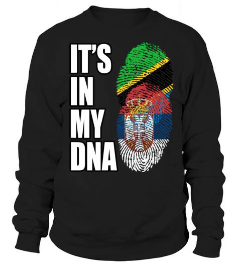 Tanzanian And Serbian Vintage Heritage DNA Flag Sweatshirt Unisex