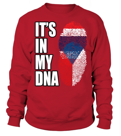Thai And Czech Vintage Heritage DNA Flag Sweatshirt Unisex
