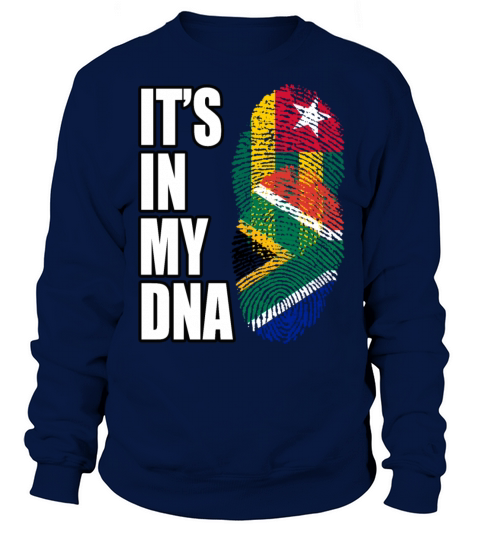 Togolese And South African Mix Heritage DNA Flag Sweatshirt Unisex
