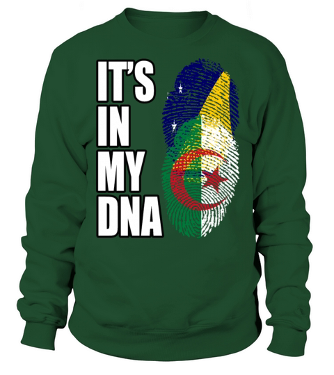 Tokelauan And Algerian Mix Heritage DNA Flag Sweatshirt Unisex
