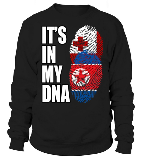 Tongan And North Korean Mix Heritage DNA Flag Sweatshirt Unisex